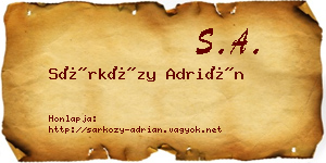 Sárközy Adrián névjegykártya