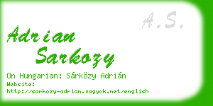 adrian sarkozy business card